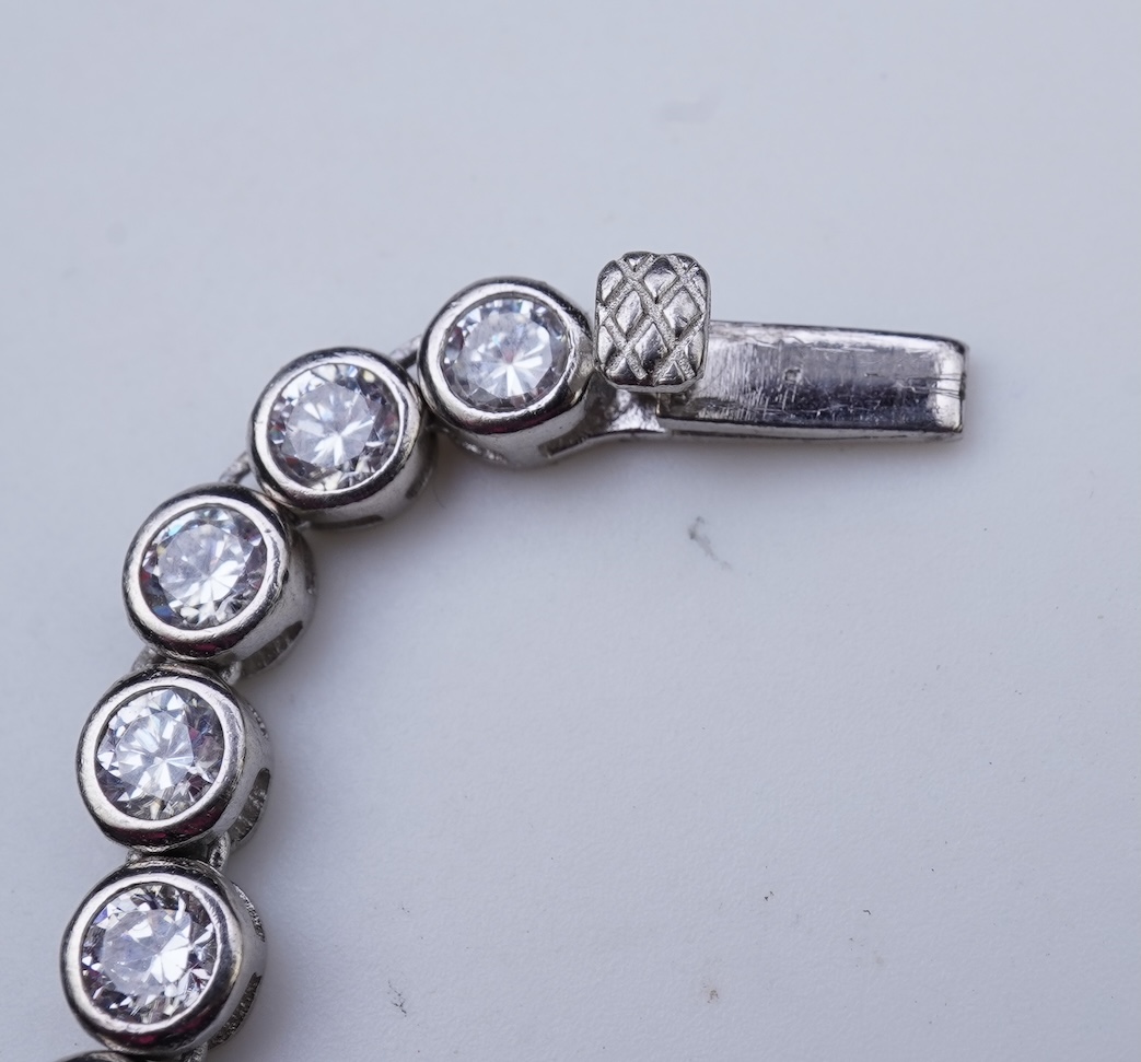 A cubic zirconia demi-parure